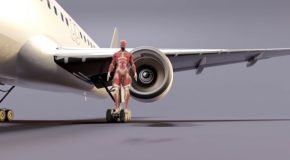 Human Body Goes Up Against An Aeroplane In A Cool 3D Animation