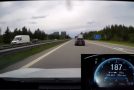Car Applies Brakes In An Emergency At 200 Km/h On The Autobahn
