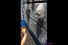 Kid Gets Scared By A Face Coming Out Of The Wall