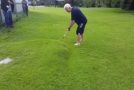 Man Pops A Huge Lawn Bubble