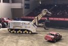 Monster Truck Dubbed “Megasaurus” Destroys A Car