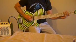Man Builds A Bass Guitar Out Of 2000 LEGO Blocks