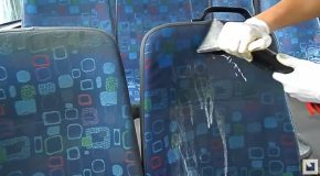 Deep Cleaning Some Really Dirty Bus Seats