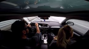 GoPro Footage Of An Audi A4 Losing Control At 140 Km/h