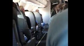 Airplane passenger captures the moment of crash landing in an airplane