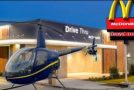 Pilot flies his helicopter to a McDonald’s