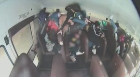 Scary Clip Of Students Getting Thrown Off The Bus After It Gets T-Boned By A Car