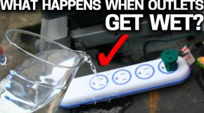 What might happen if water gets inside an electrical outlet