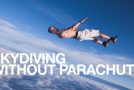 Crazy man skydives without a parachute