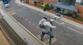 Crazy parkour moves in action
