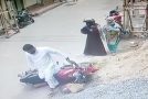 Little kid barely escapes a bad accident