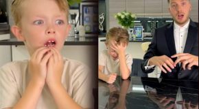 Man lies at a job interview beside his son, son’s reactions are so funny