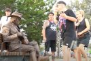 Moving cowboy statue prank in Melbourne and Brisbane surprises people
