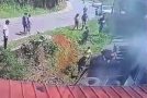 Scary bus accident caught on CCTV in Demodara, Sri Lanka