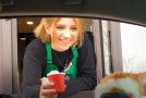 Cat can’t wait for it’s Puppacino at the drive thru