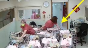 Nurses risk their lives to save infants in a hospital during an earthquake