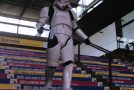 Stormtrooper takes a tumble down a flight of stairs