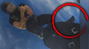 Skydiver flying loses smartphone mid-air