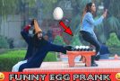 Very funny egg prank on people