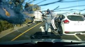 Armed robbers caught shooting at cars