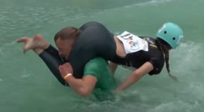 Insane world championship involves racing while carrying wives on their backs