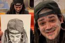 Man draws strangers very realistically in NYC and gives them to them
