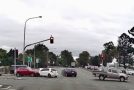 Car runs a red light and gets into a crash