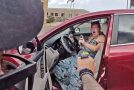 Woman In A Car Trying To Resist Arrest Rams A Cop Car