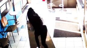 Woman Tries To Run Out Of A Store Without Paying But Gets Stuck