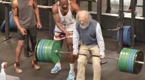 Elite Powerlifter Pretends To Be An Old Man And Pranks People At The Gym