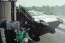 Ambulance Crashes Right Into A Toll Booth