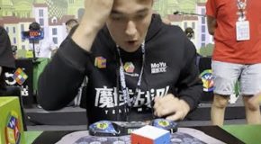 Man Breaks The World Record For The Fastest Rubik’s Cube Solving Time And The Audience Remain Calm