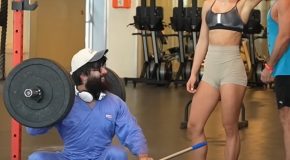 Elite Powerlifter Poses As A Cleaner And Pranks People At The Gym