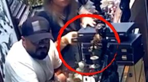 Man Caught On Camera Stuffing Jewelry Into His Pockets