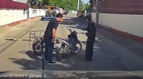 A Rare Accident, Sidecar Of Motorcycle Vs Trailer