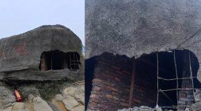 Fake Rock On A Mountain In China Gets Exposed