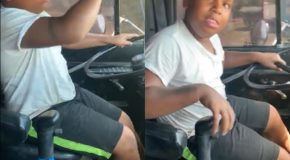 9-Year-Old Boy Drives A Dump Truck Perfectly