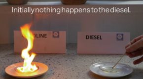 Trying To Light Diesel Using A Matchstick